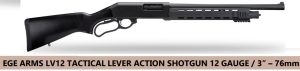 EGE ARMS LV12 12GA 3” 18.5” BRL, Tactical Black Wood Lever