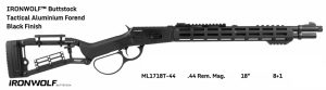 MORISSON LEVER IRONWOLF 44 MAG 18" BLACK TACT FOREND 8+1