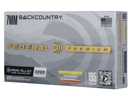 FED 7MM BACKCOUNTRY 195GR BERGER ELITE HUNTER