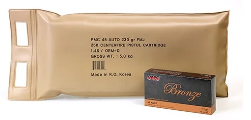 PMC 45A 5 BOXES IN BATTLE PACK 250 ROUNDS