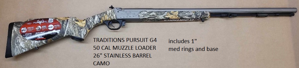 TRADITIONS PURSUIT G4 – 26” REALTREE EDGE/ STAINLESS CERAKOT