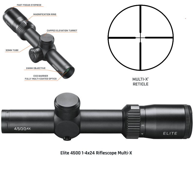 BUSHNELL Elite 4500 1-4×24 Riflescope Multi-X