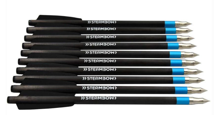 STEAMBOW AR-Series – light Carbon-Target Arrows 10PK