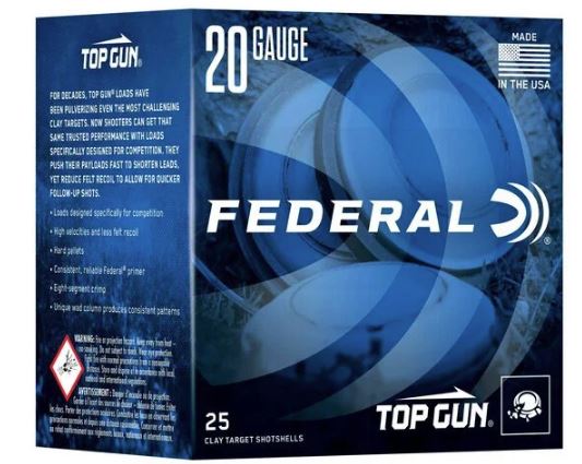 FED TOP GUN SPORTING 20GA 2 3/4” 7/8OZ #8 1250 FPS
