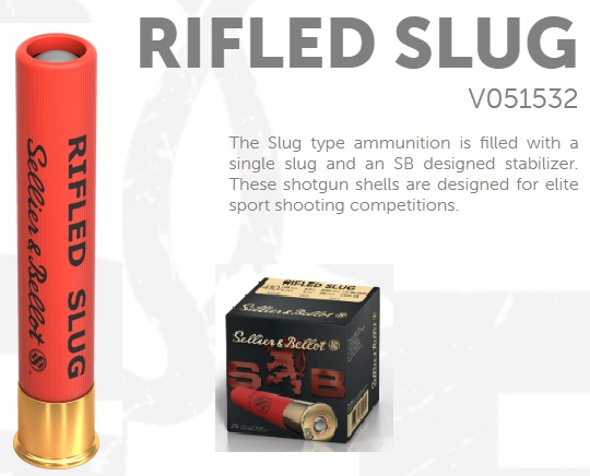 S & B 410 GA 3” RIFLED SLUG 25 ROUND PACK