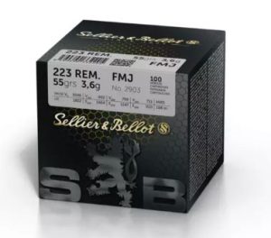 S & B c.223REM 55GR. FMJ -BULK 50 ROUNDS
