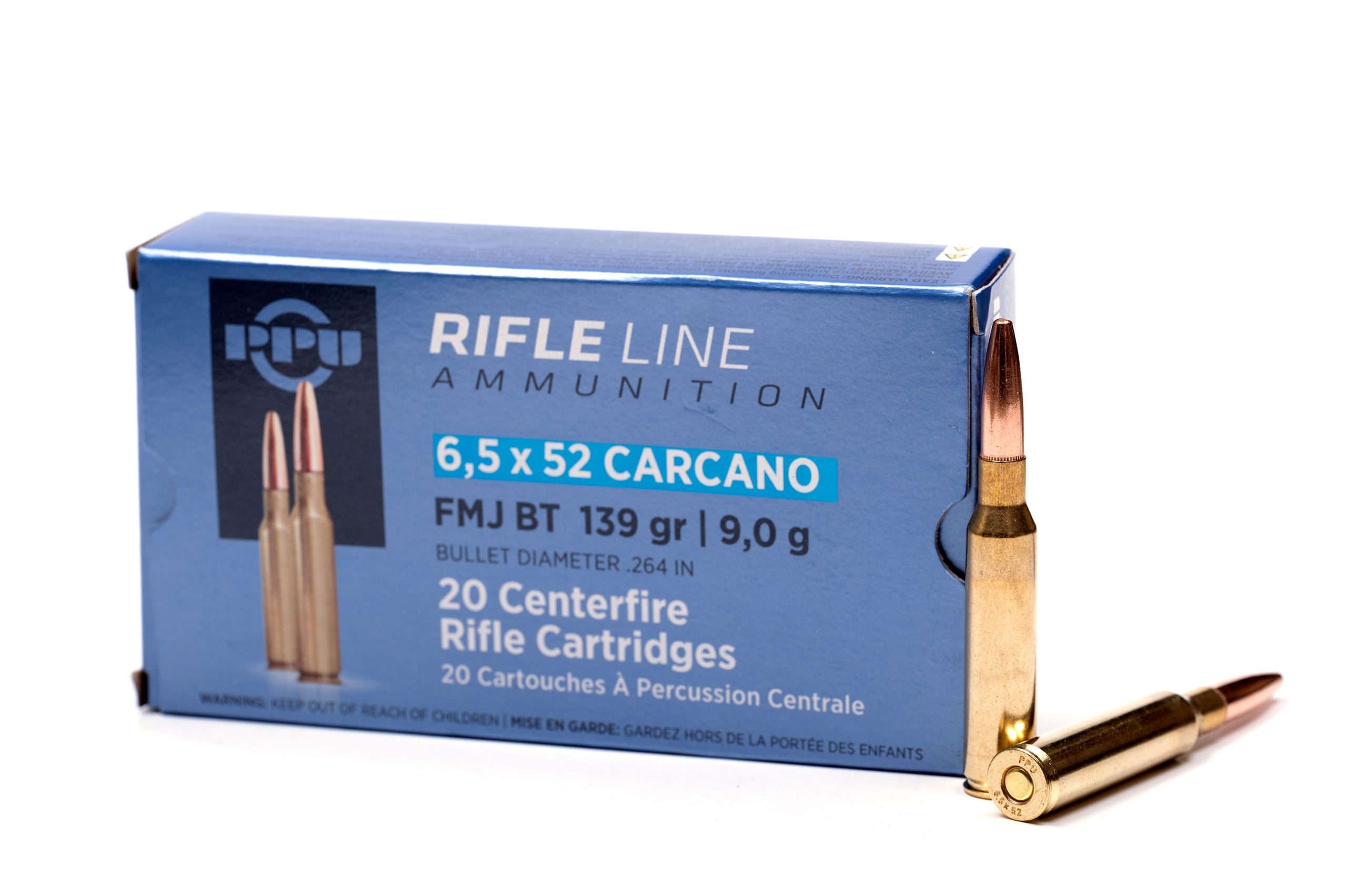 PRVI 6.5×52 Carcano FMJBT 139 gr. 20RD