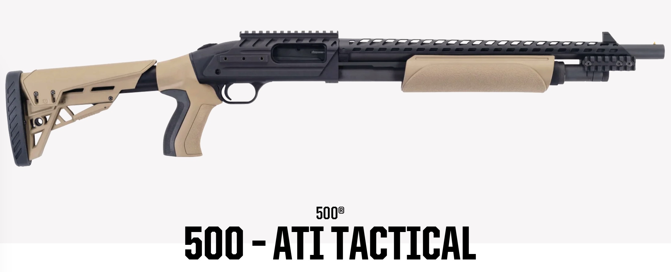 MOSSBERG 500 12 GA 18.5” CYL. BORE ATI 6 POS ADJ SYNTHETIC F