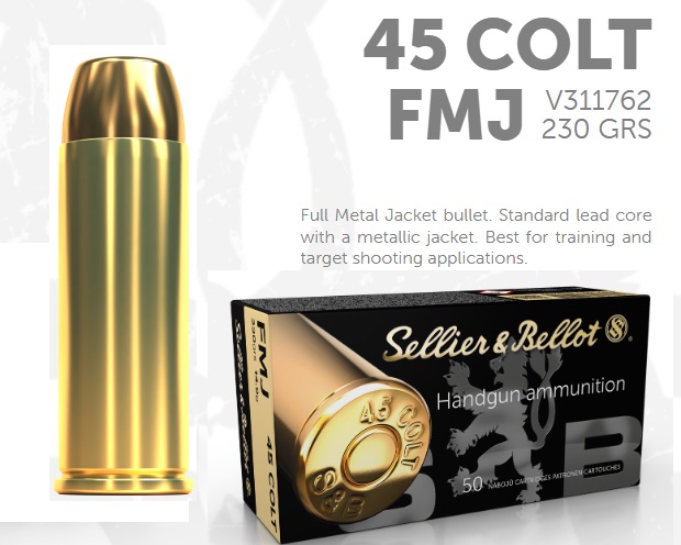 S & B c.45 COLT 230GR. FMJ