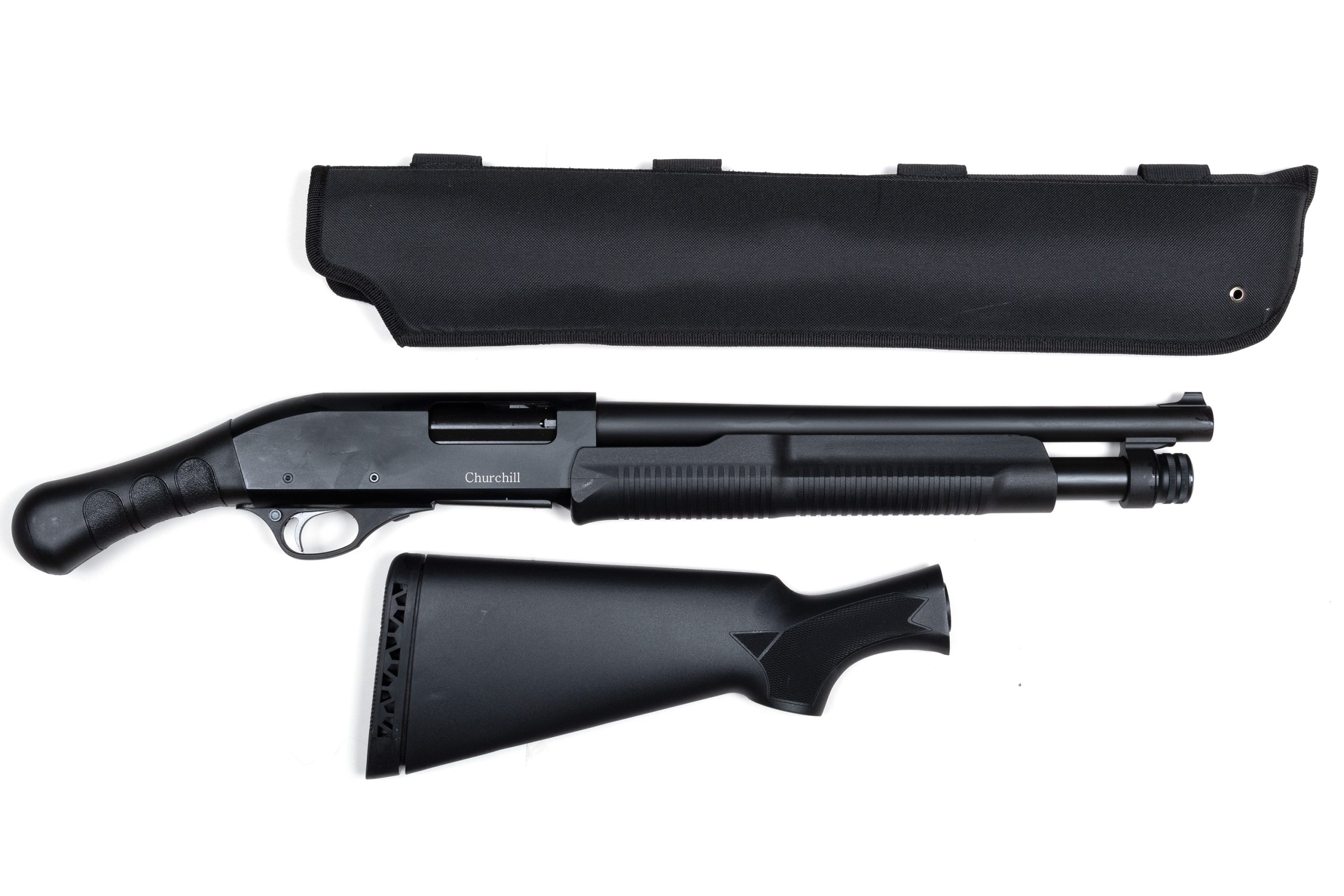CHURCHILL PUMP 12GA 3” 15” BRL SHOCKWAVE GRIP *FREE SCABBARD