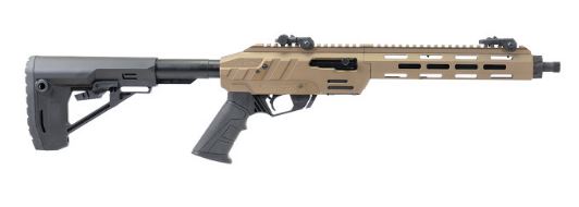 ADLER RF224 SEMI AUTO RIFLE, 22LR, 11.7″BBL, 26.3″OAL, FDE C