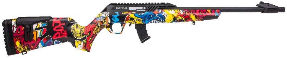 DERYA TM22 CADET 22 LR 18″ URBAN GRAFFITI CAMO