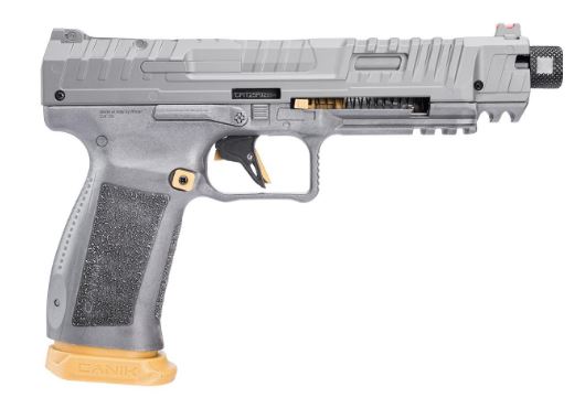 Canik SFx RIVAL COMP 1.50 CO2 PISTOL 4″ GOLD&GREY FP 5 Rd
