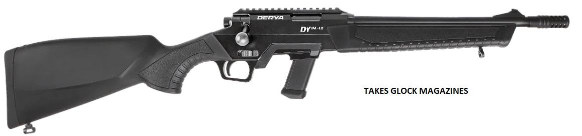 DERYA c.9MM 12″ BOLT Action Synthetic