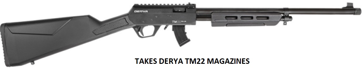 DERYA TM22-PA-18 c.22 LR 18″ PUMP Action Synthetic