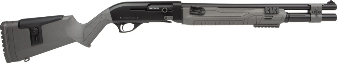 DERYA LION 12GA, 18.5″ Semi Auto Sniper Grey Stock 5+1